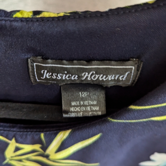 Jessica Howard Blue Flowered Dress (12P) - Picture 3 of 5